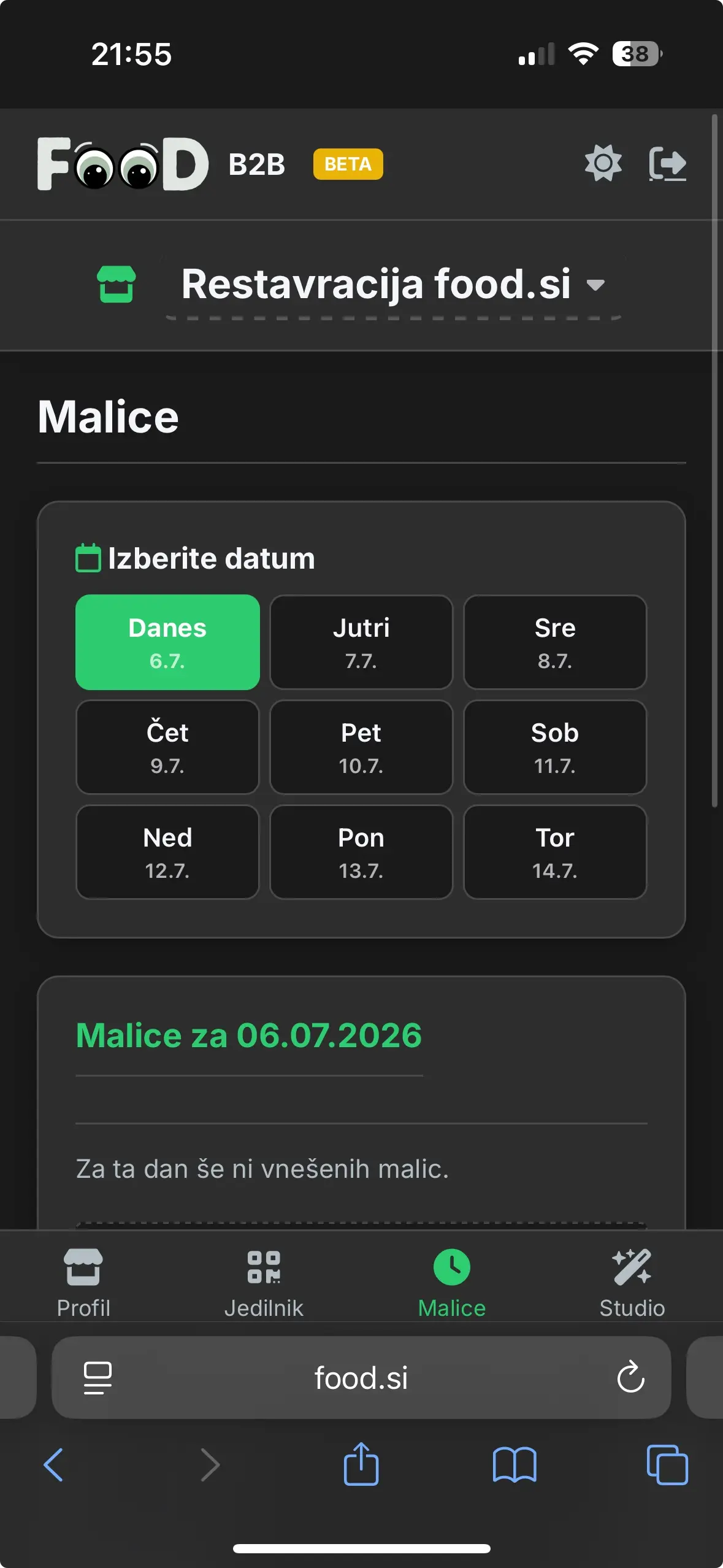 Prikaz modula Malice