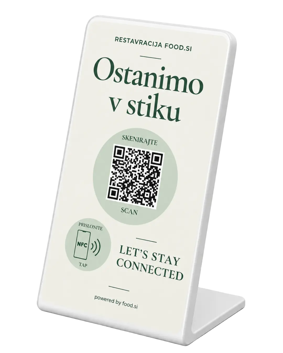 NFC/QR stojalo Stik